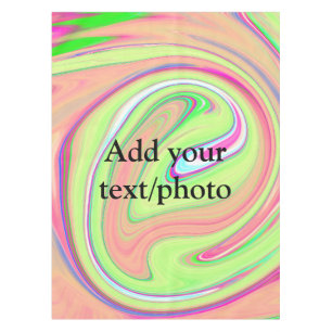 Simple green orange watercolor add your text name  tablecloth