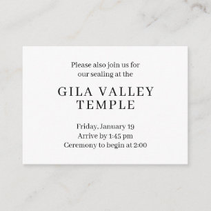 Simple Green Pinstripes Temple Sealing Invitation