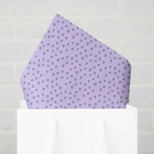 Simple Green Polka Dots with Purple Background Tissue Paper
