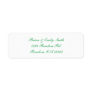 Simple green script white custom labels