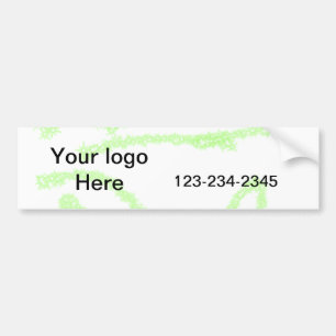 Simple green sparkle glitter add your logo number  bumper sticker