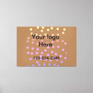 Simple green sparkle glitter add your logo number  canvas print
