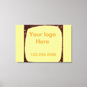 Simple green sparkle glitter add your logo number  canvas print