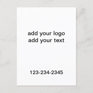 Simple green sparkle glitter add your logo number postcard