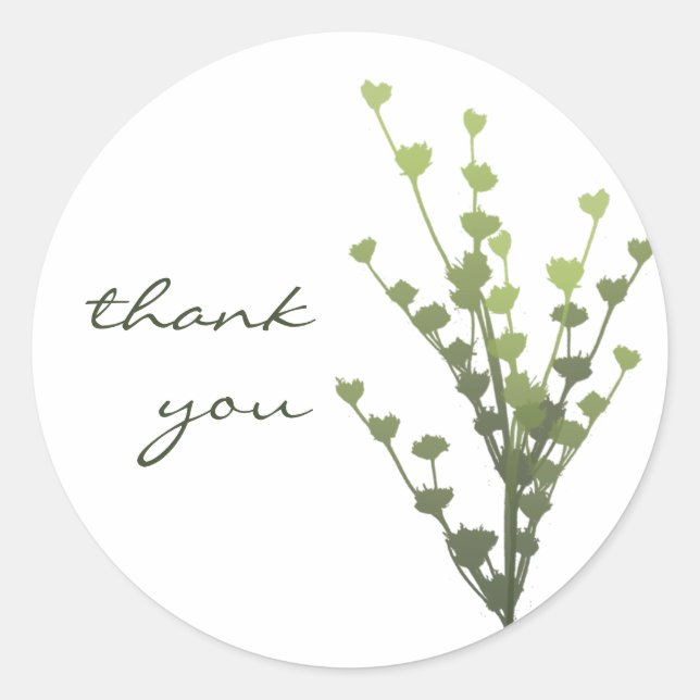 Simple Green Sticker - Thank You (Front)