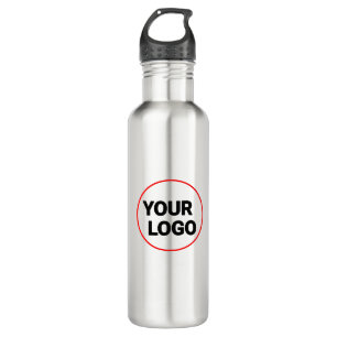 Simple green watercolor abstract add logo text min 710 ml water bottle