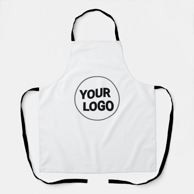 Simple green watercolor abstract add logo text min apron (Front)