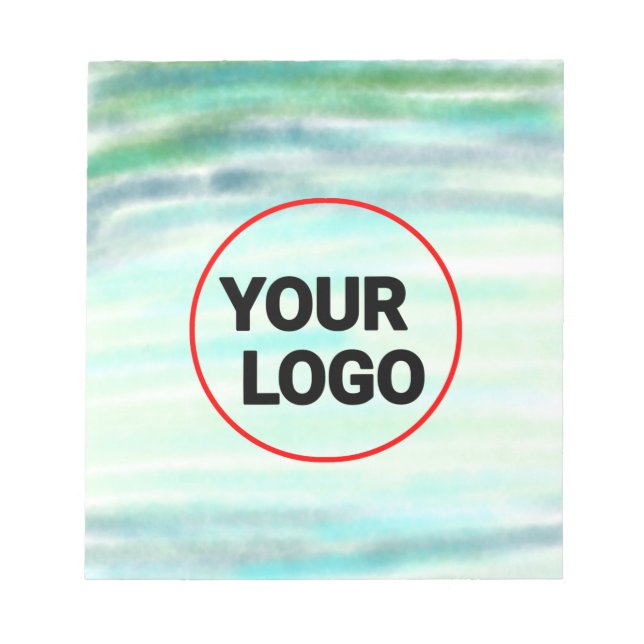Simple green watercolor abstract add logo text min notepad (Front)