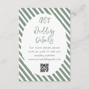 Simple Green Wedding Details Enclosure Card