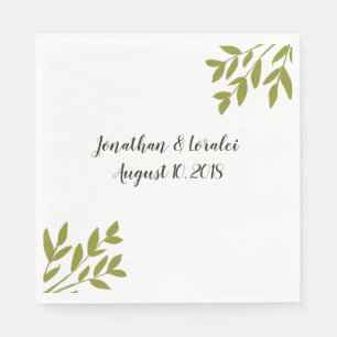 Simple Green Wedding napkins