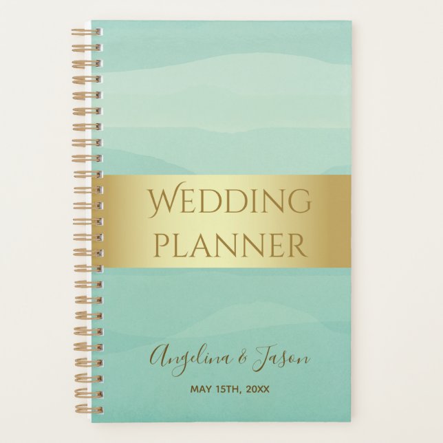 Simple Green Wedding Planner (Front)