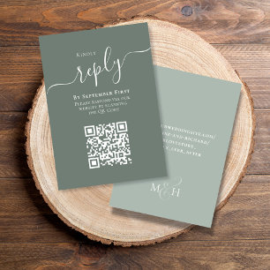 Simple Green Wedding RSVP Script