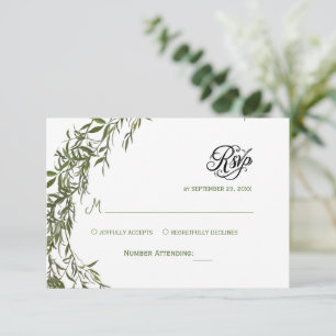 Simple Greenery Eucalyptus RSVP Invitation