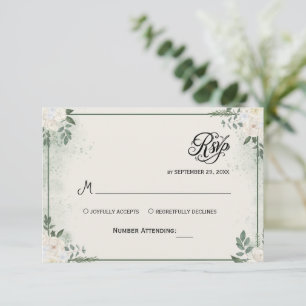 Simple Greenery Eucalyptus RSVP Invitation