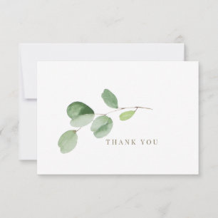 Simple Greenery Funeral Bereavement Thank You II Card