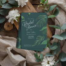 Simple Greenery Minimalist Script Bridal Shower