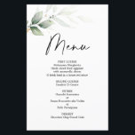 Simple Greenery wedding Menu Card<br><div class="desc">Simple Greenery Wedding menu card</div>
