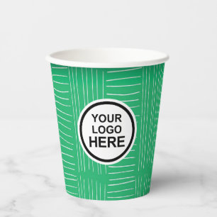 Simple GreenMinimal Business Logo Custom Paper Cup