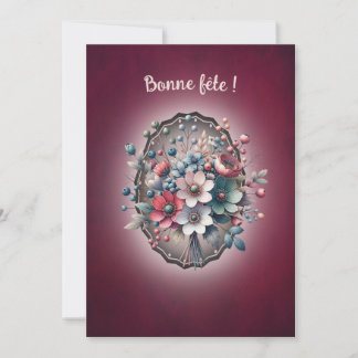 Simple greeting card, Raspberry Magnolia Card