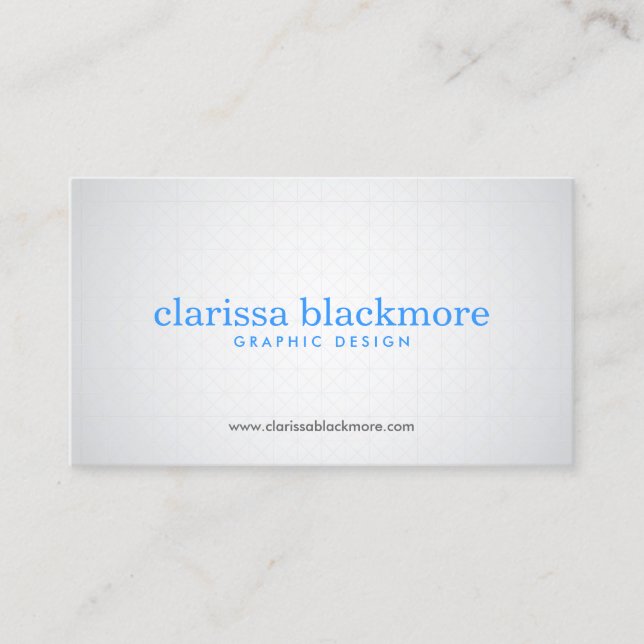 Simple Grey and Blue Modern Minimal Business Card (Front)
