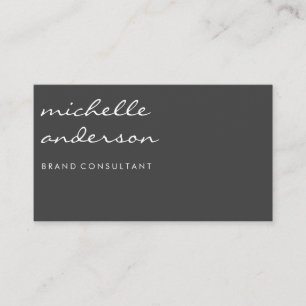 Simple Grey and Pink with White Border Business Card
