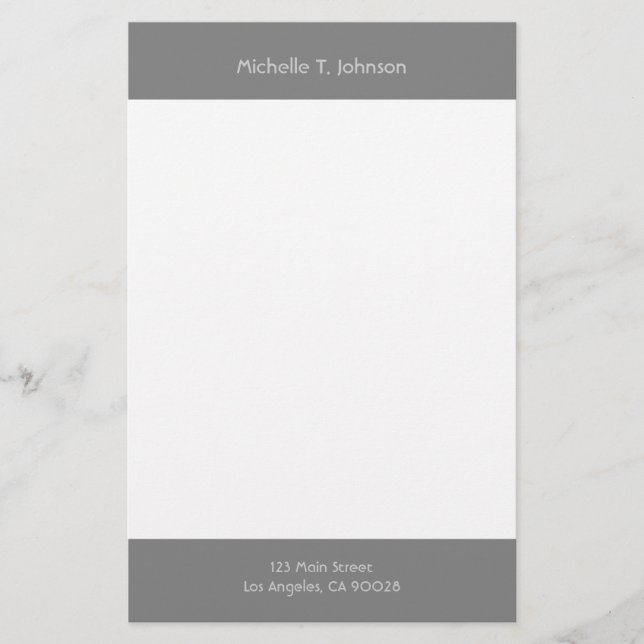 simple grey border stationery (Front)