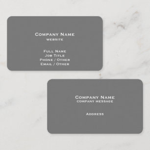Simple Grey Business Card