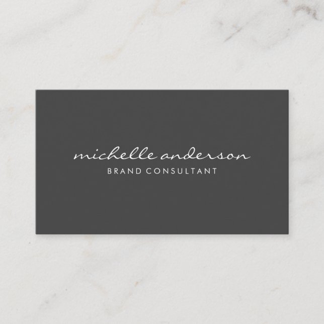 Simple Grey Business Card (Front)