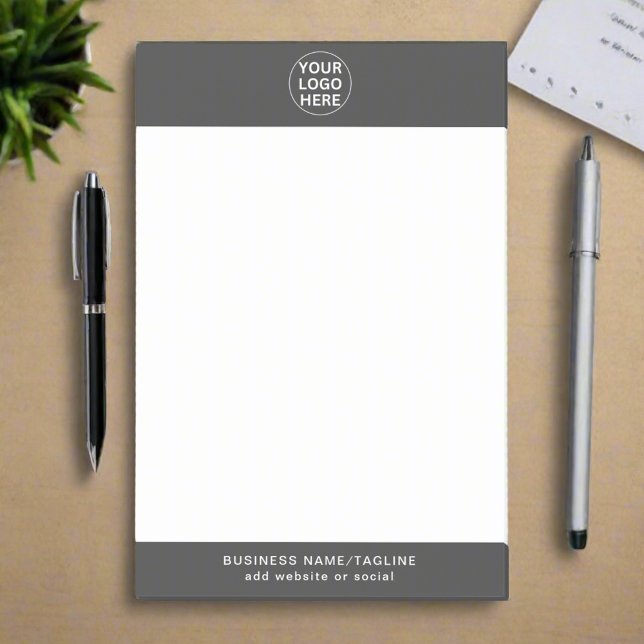Simple Grey Business Logo Promotional Branded Post-it Notes (Creator Uploaded)