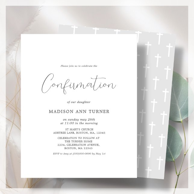 Simple Grey | Confirmation Invitation (Creator Uploaded)