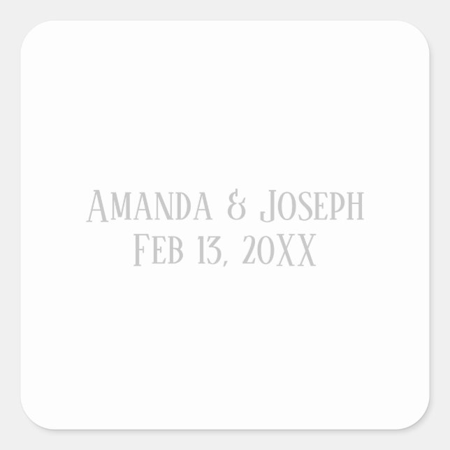 Simple Grey Design - Square Sticker (Front)