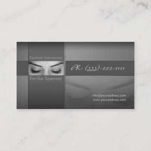 Simple Grey Eyelash Extensions Card
