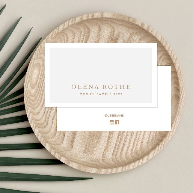 Simple Grey Grey White Border Professional Calling Card (Creator Uploaded)