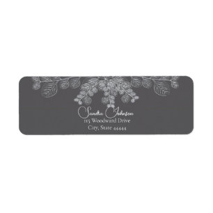 Simple Grey Line Art Eucalyptus Wedding  Return