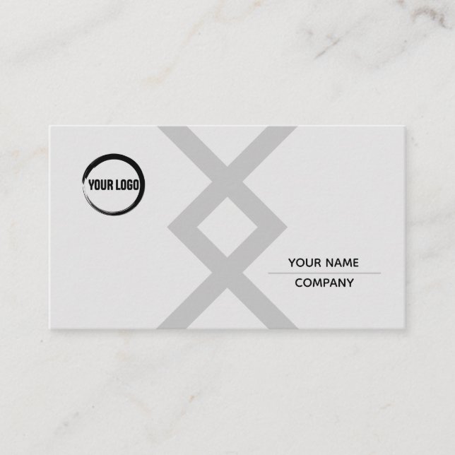 Simple grey minimalistic bussiness card design (Front)