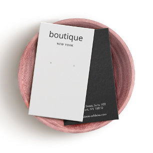 Simple Grey Modern Long Earring Display Card