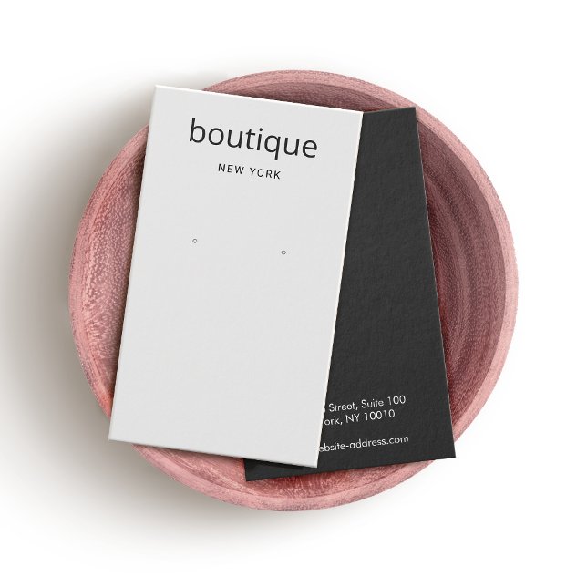 Simple Grey Modern Long Earring Display Card (Creator Uploaded)