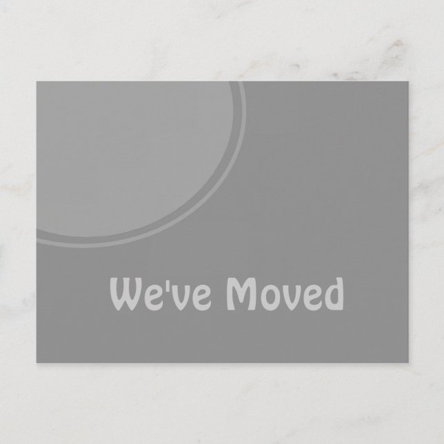 Simple Grey moving announcement (Front)