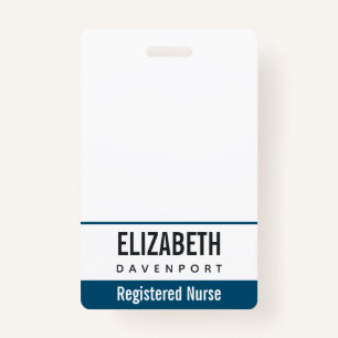 Simple Grey Nursing Stethoscope ID Badge