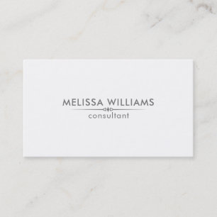Simple Grey On White Text Divider Business Card