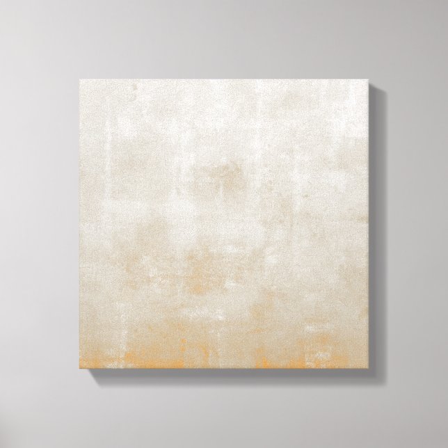 Simple Grey Orange rustic abstract Canvas Print (Front)