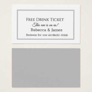 Simple Grey Plain Free Ticket Drink