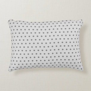 Simple Grey Polka Dot Pattern Decorative Cushion