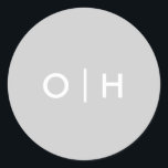Simple grey round sticker | initials/monogram<br><div class="desc">Simple grey round sticker | initials/monogram

Can be fully customised to suit your needs.
© Gorjo Designs via Zazzle. 

// Looking for matching items? Other stationery from the set available here: https://www.zazzle.com/collections/modern_wedding_photo_invitation_set-119792209180525601

// Need help customising your design? Got other ideas? Feel free to contact me at: zoe@gorjodesigns.com</div>