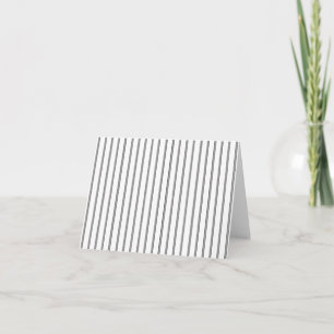 Simple Grey Stripes Blank Note Card