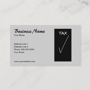 Simple Grey Tax Advisor Business Card