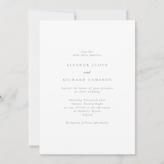 Simple Grey Text Base for Vellum Wedding Invitation