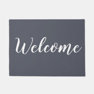 Simple Grey Welcome Doormat