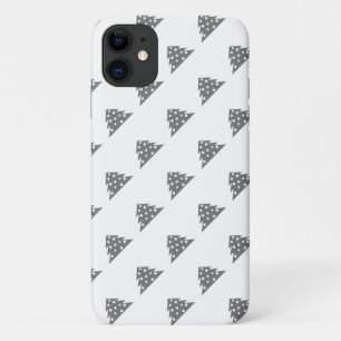 Simple Grey White Christmas Tree Pattern Case-Mate iPhone Case