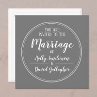 Simple Grey & White Wedding Day